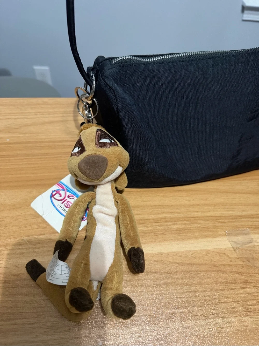 Disney Timon Plush Keychain - Tan & Brown